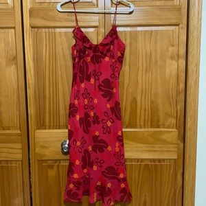 Tropical Leaf Print Dress Size 7/8